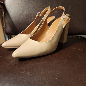 Elegant Tan Slingback Heels